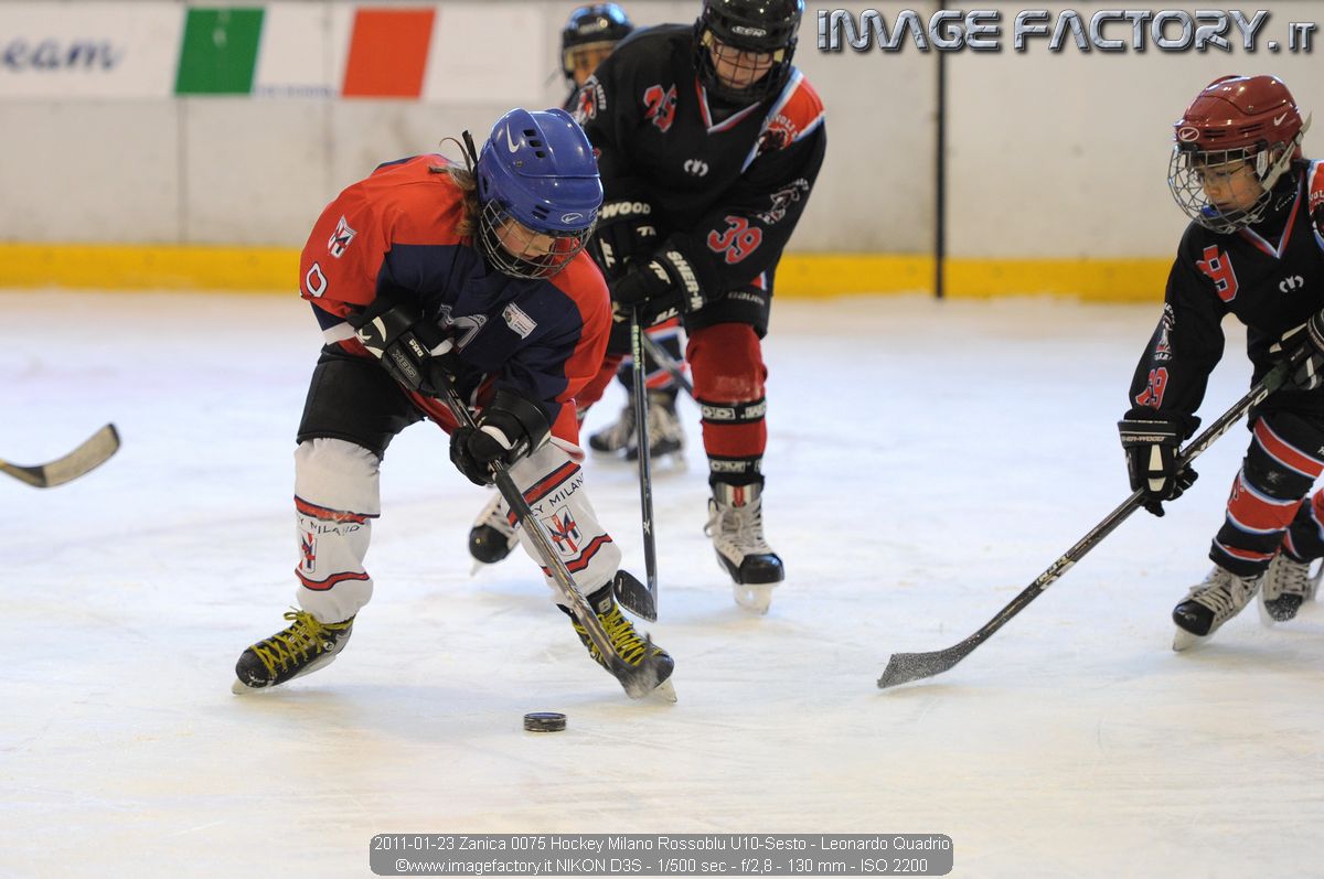 2011-01-23 Zanica 0075 Hockey Milano Rossoblu U10-Sesto - Leonardo Quadrio